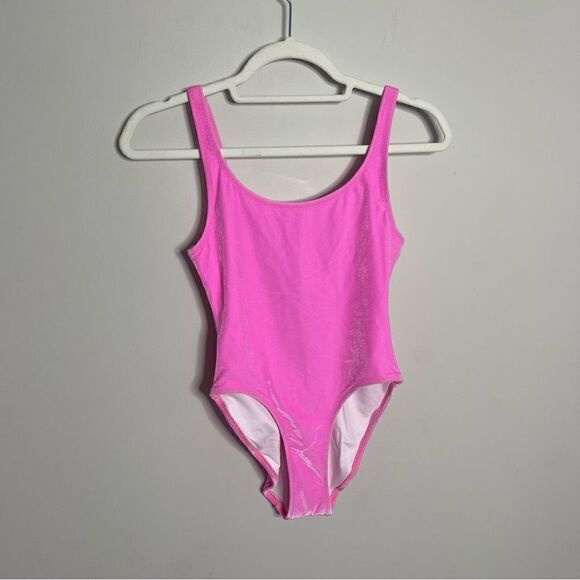 SOLID AND STRIPED THE LUELA - SOLID VELVET SWIMSUIT IN CARNATION - PINK NWT XS - Picture 5 of 8